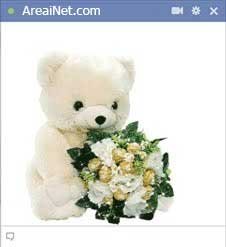 Teddy-bear-with-a-flower-bouquet