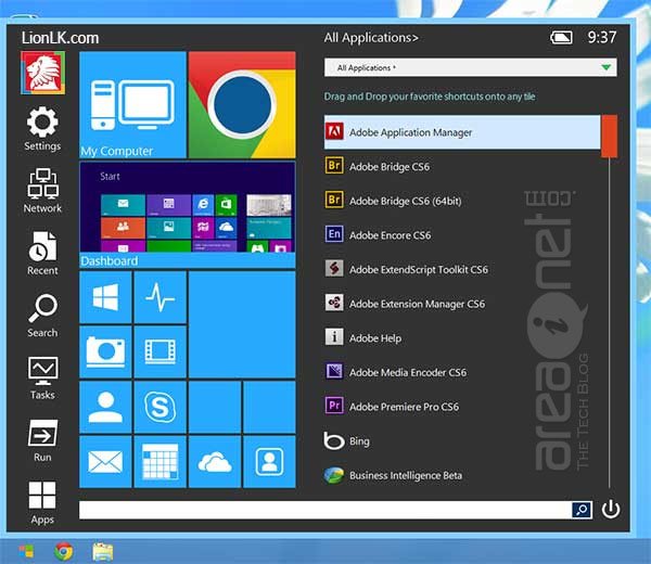microsoft windows 8 start menu