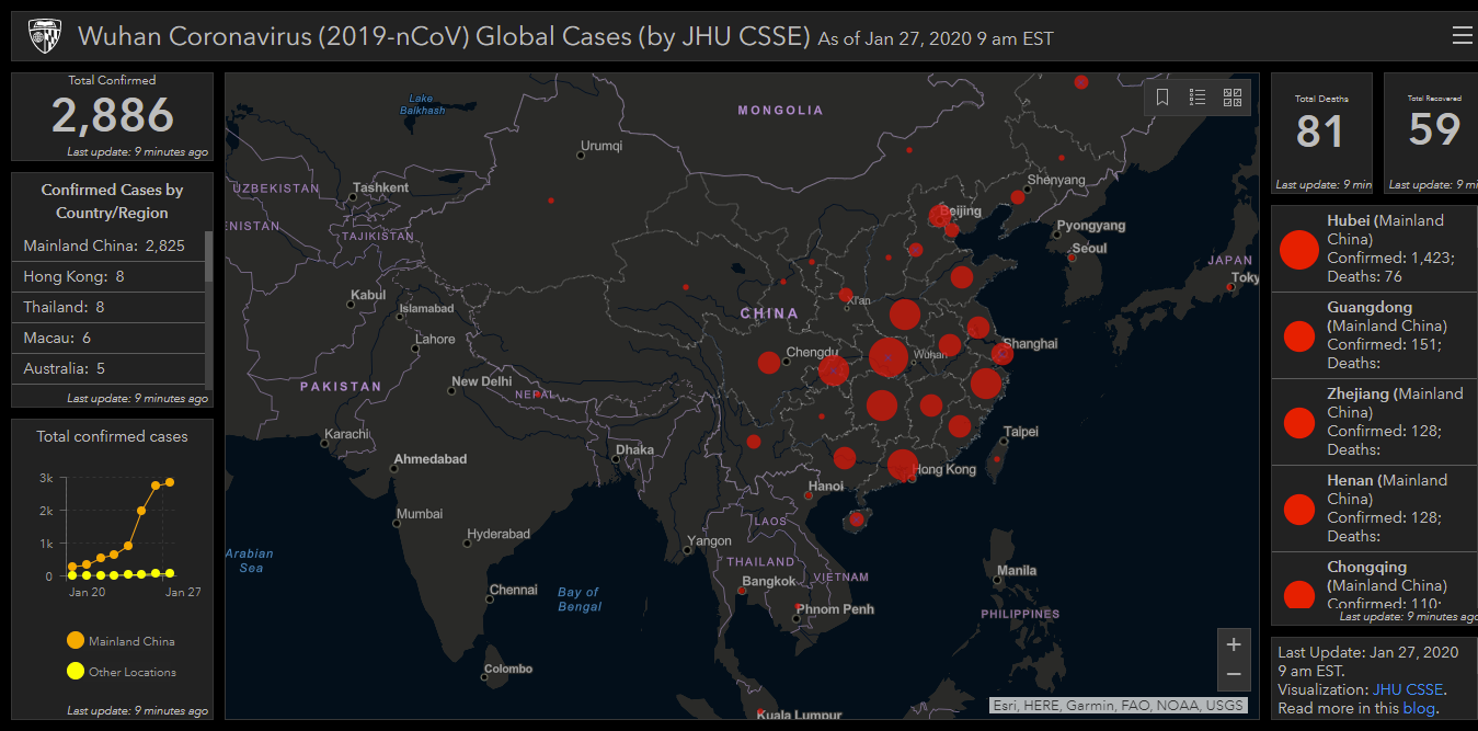 Real Time Map Of The Wuhan Coronavirus Outbreaks 2020 Techplusme Com